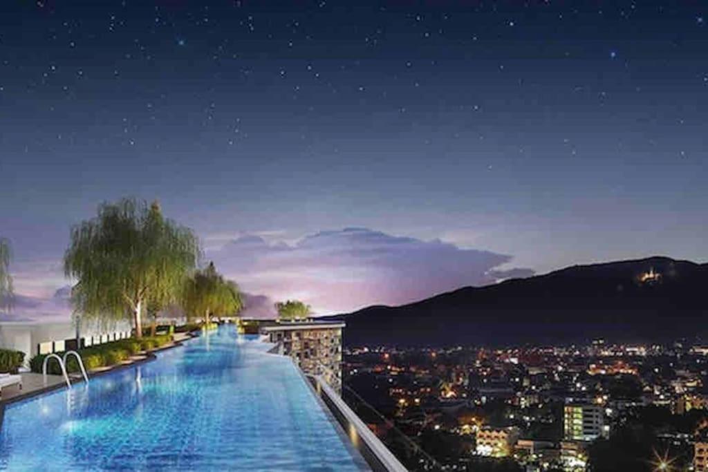 Astra Sky River无边泳池奢华温馨97㎡大三卧山景套房 Chiang Mai Esterno foto